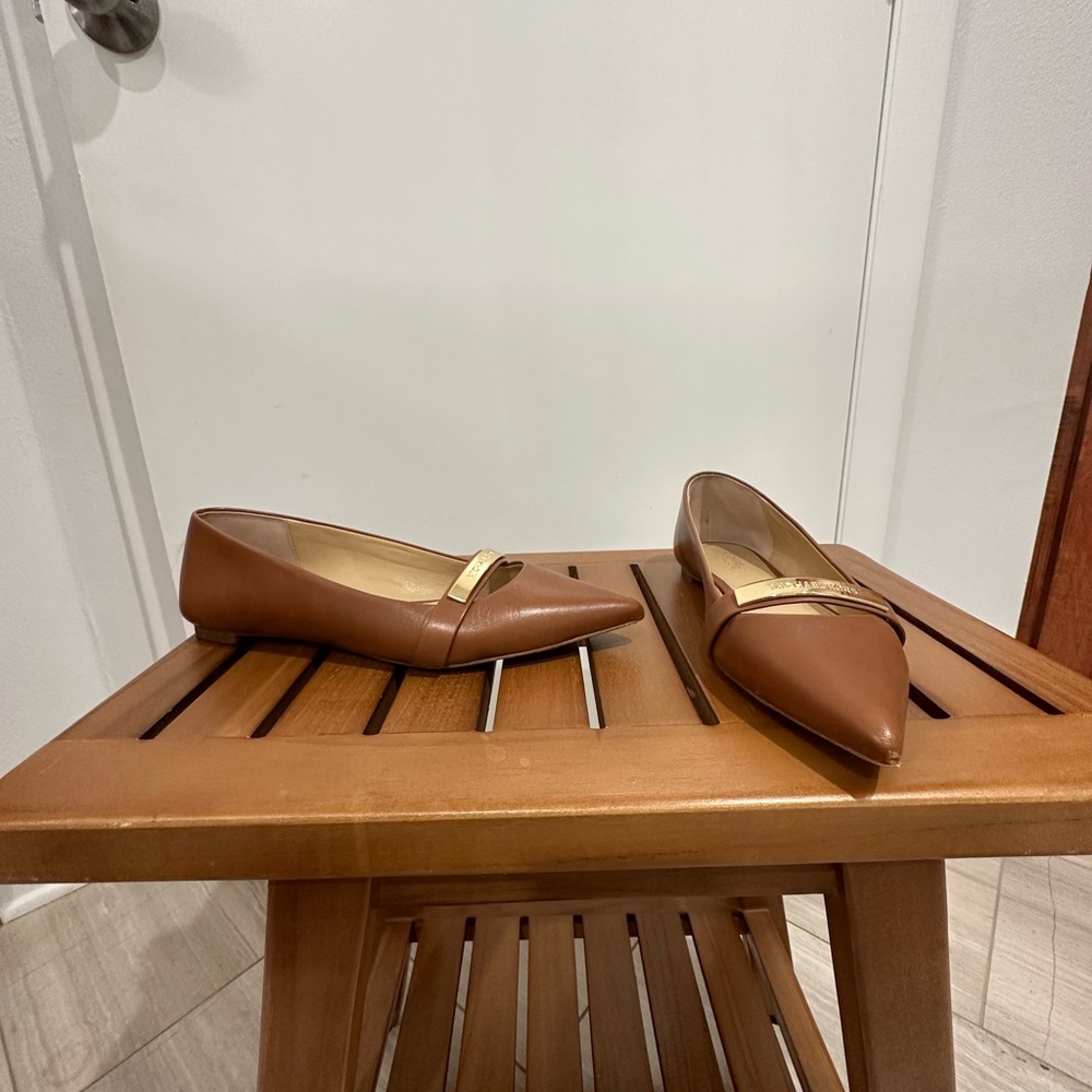 Michael Kors brown leather flats